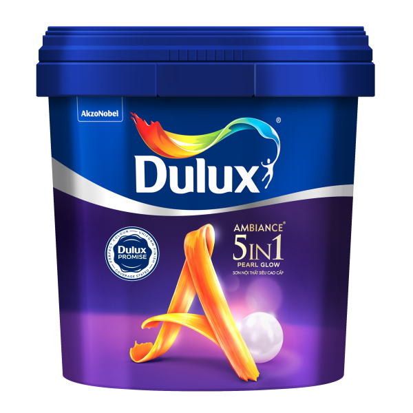 Sơn nội thất siêu cao cấp Dulux Ambiance 5 In 1 Pearl Glow Bóng Mờ 66A - 5L